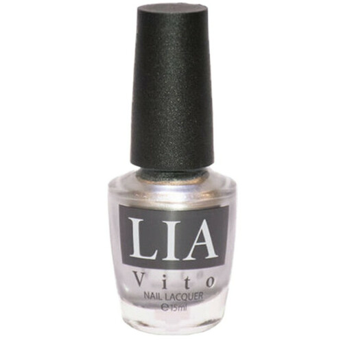Lia Vito Nail Lacquer Silver Flakes 076