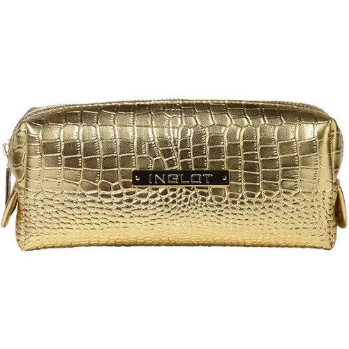 INGLOT Cosmetic Bag Crocodile Leather Pattern Black Small R24393