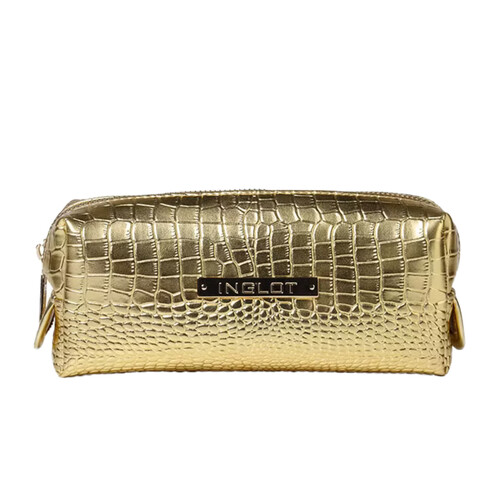 INGLOT Cosmetic Bag Crocodile Leather Pattern Black Small R24393