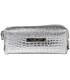 Inglot Cosmetic Bag Crocodile Leather Pattern Silver Small